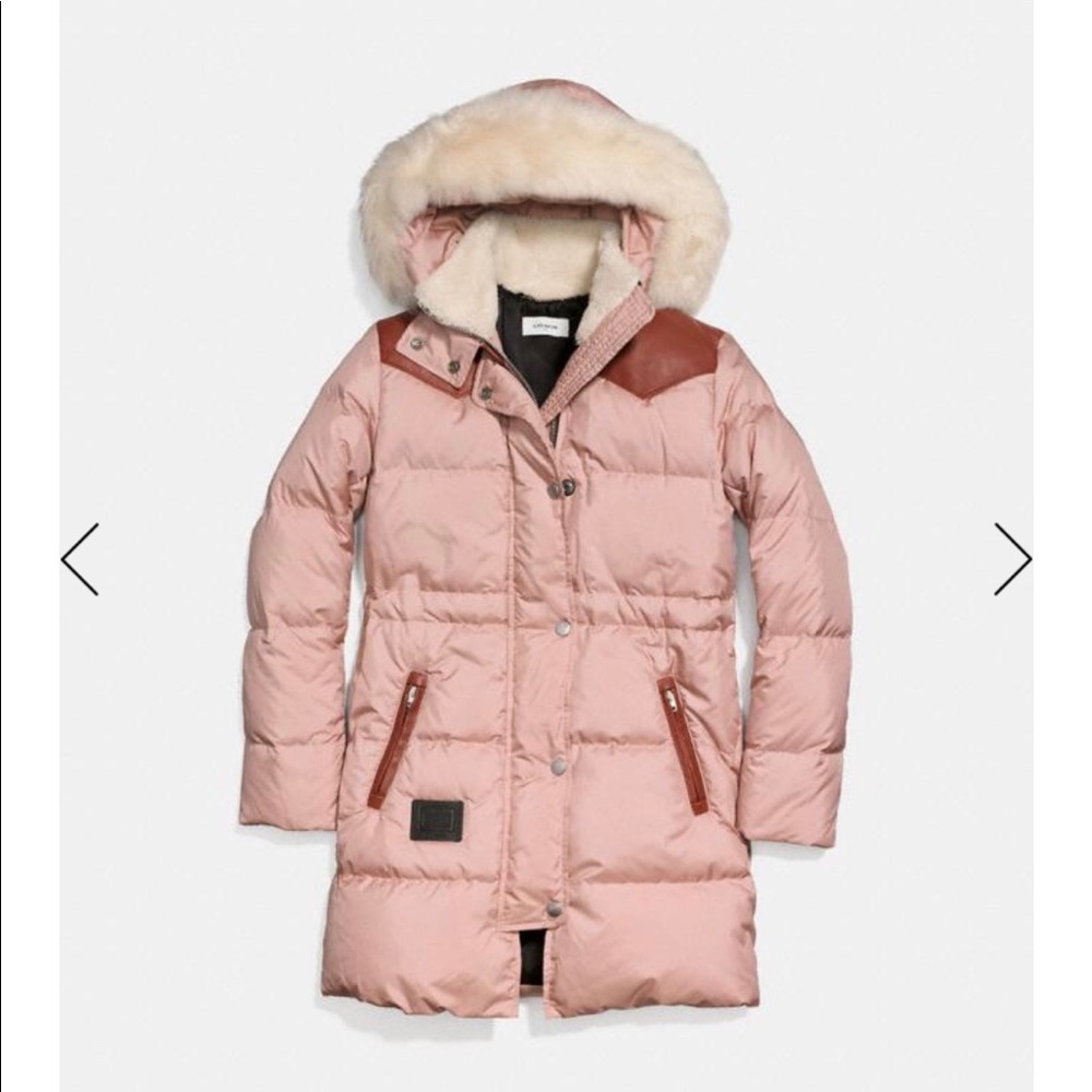Shearling Puffer Coat, S